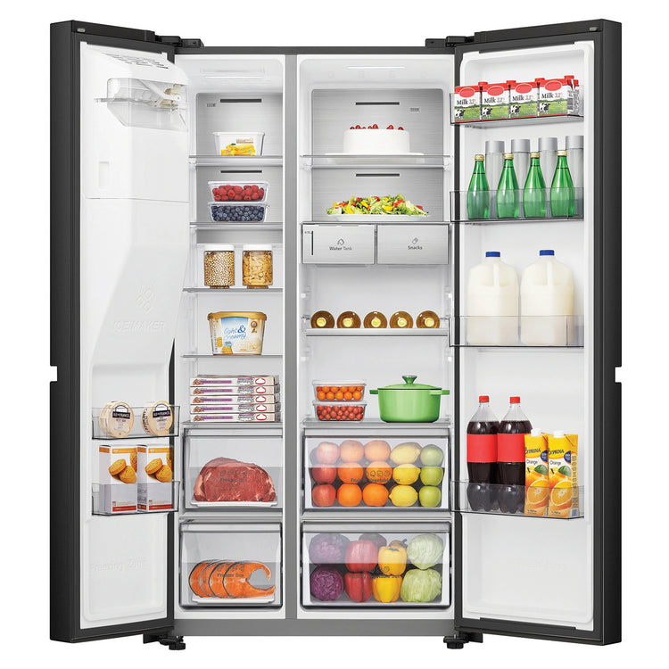 Hisense HRSBS632BW 632L PureFlat Side By Side Black Stainless Steel