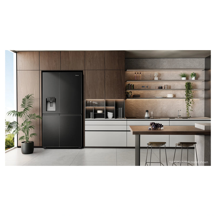 Hisense HRSBS632BW 632L PureFlat Side By Side Black Stainless Steel