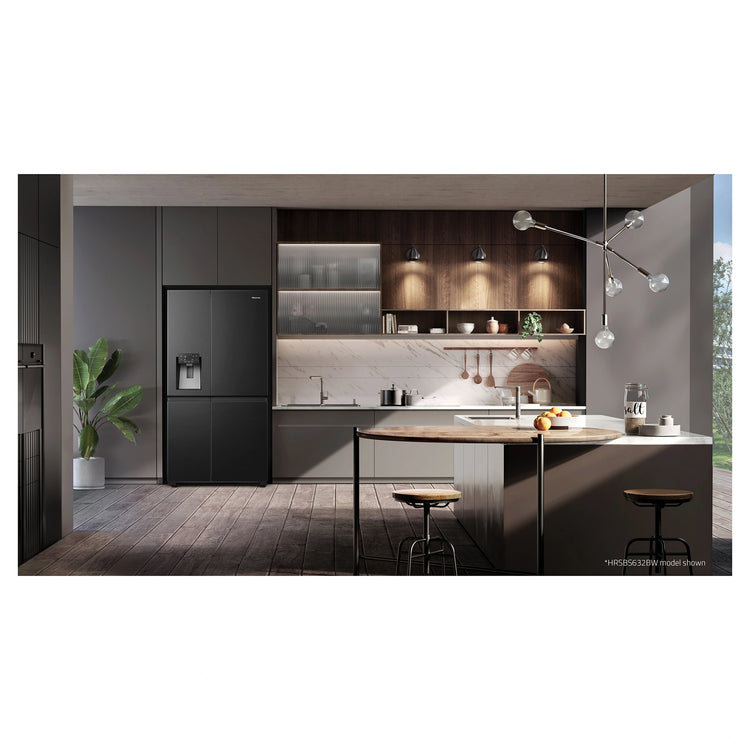 Hisense HRSBS632BW 632L PureFlat Side By Side Black Stainless Steel