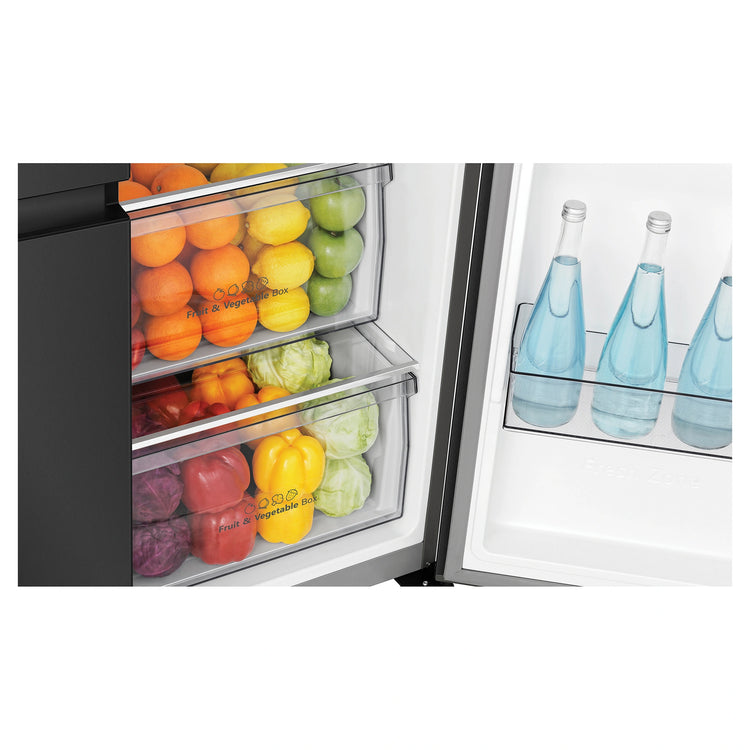 Hisense HRSBS632BW 632L PureFlat Side By Side Black Stainless Steel