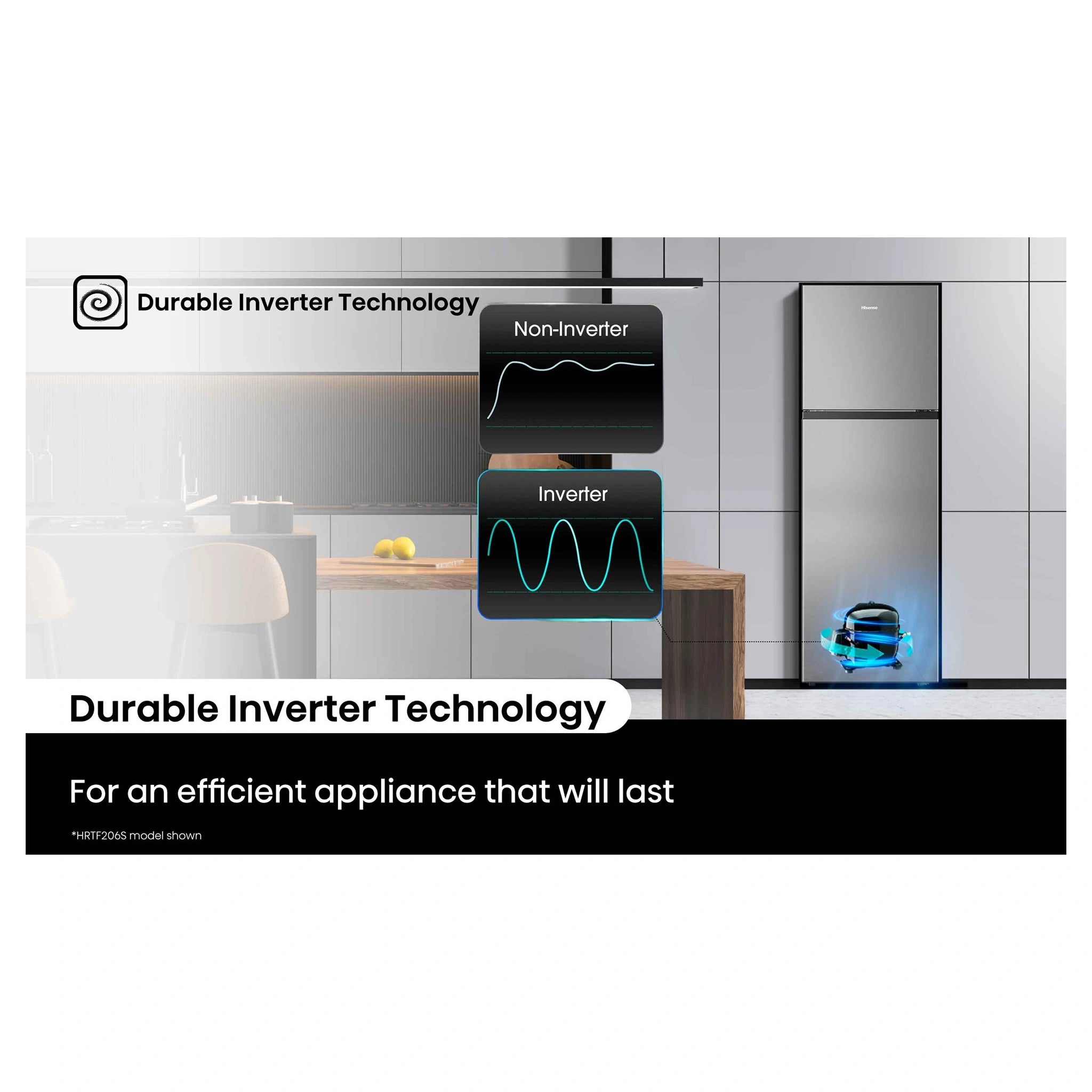 Hisense 205L Silver Top Mount Fridge HRTF206S, Feature