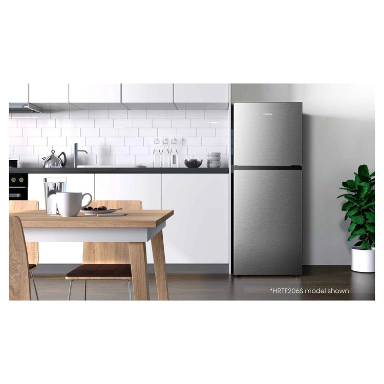 Hisense 205L Silver Top Mount Fridge HRTF206S, Model Shown View