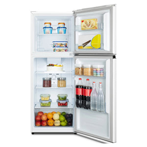 Hisense 205L White Top Mount Fridge HRTF206, Front View With Door Open Storages