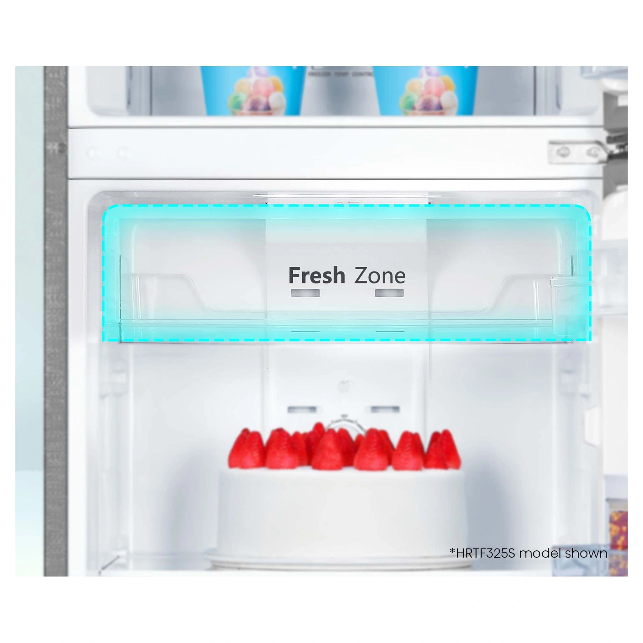 Hisense HRTF325S 326L Top Mount Fridge Silver