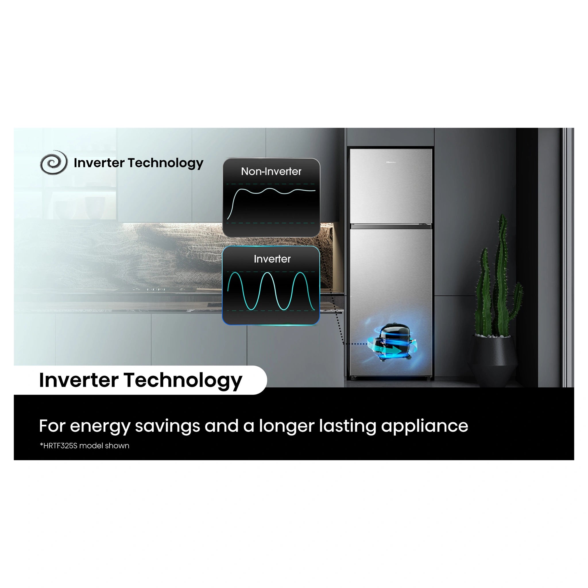 Hisense HRTF325 326 Litre White Top Mount Fridge 4.5 Star Energy