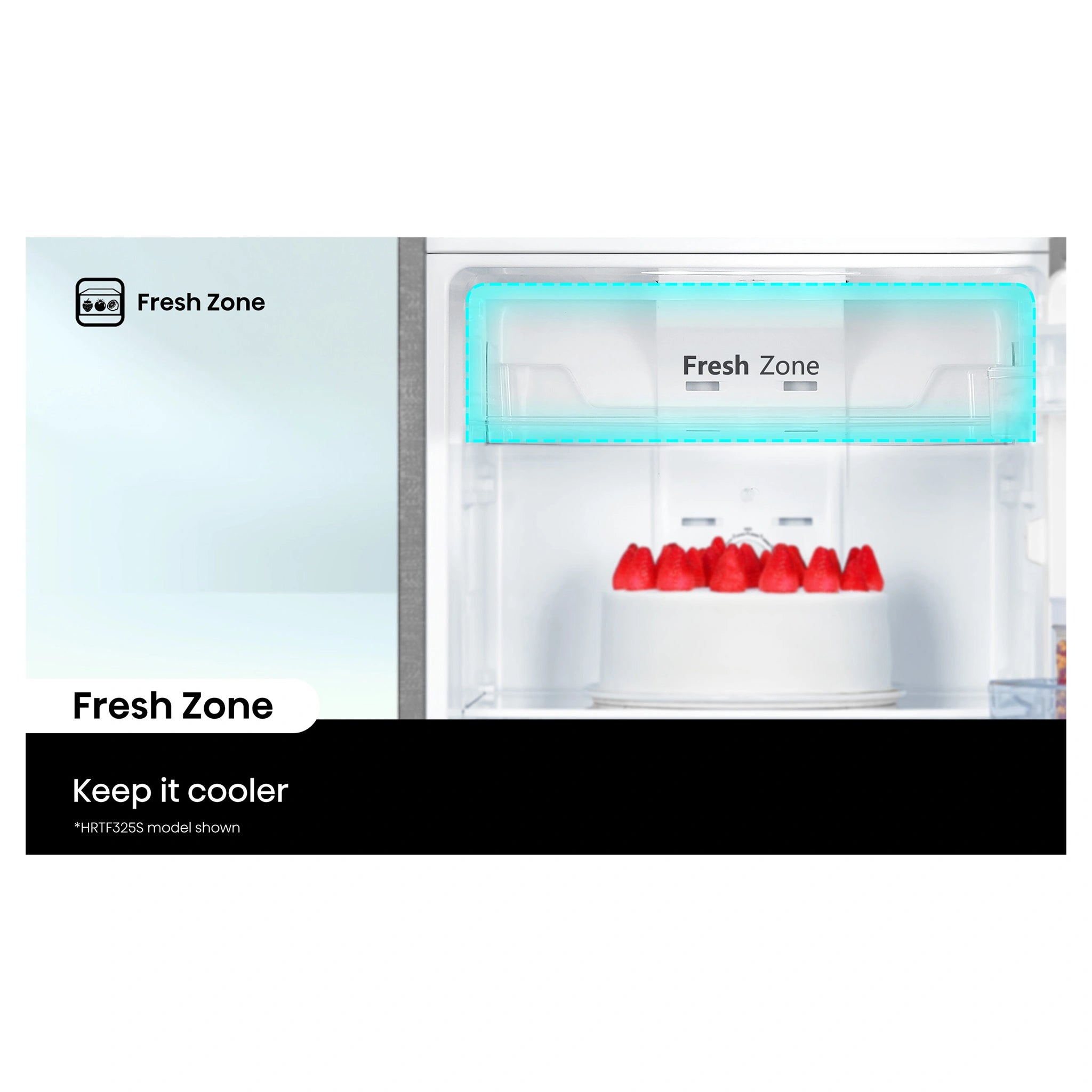 Hisense 326 Litre White Top Mount Fridge 4.5 Star Energy HRTF325, Feature 4