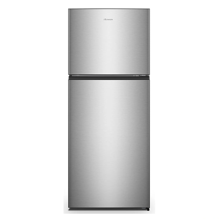Hisense 424L Top Mount Fridge Silver HRTF424S, Front View