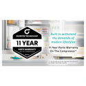 Hisense 424L Top Mount Fridge Silver HRTF424S, Warranty