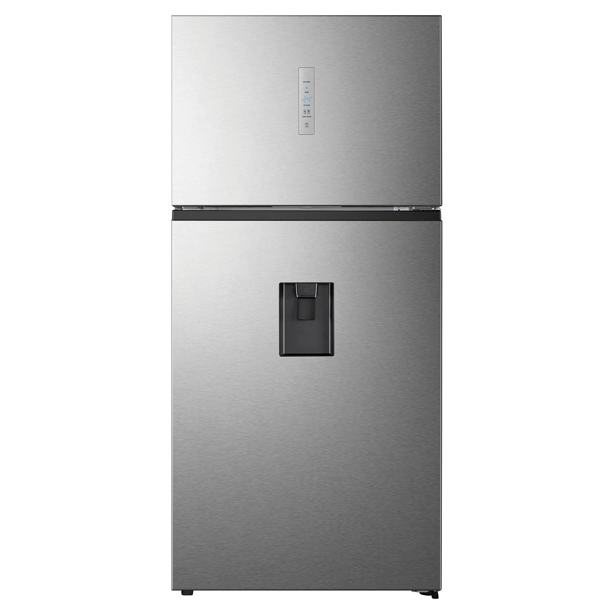 Hisense 496L Top Mount Fridge Stainless Steel HRTF496SW, Front View