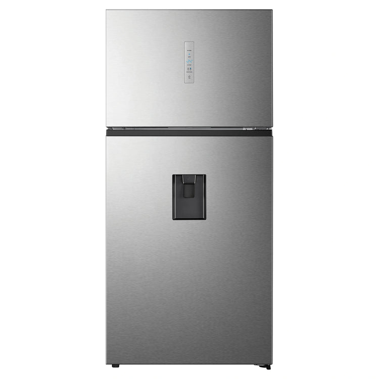 Hisense 496L Top Mount Fridge Stainless Steel HRTF496SW, Front View