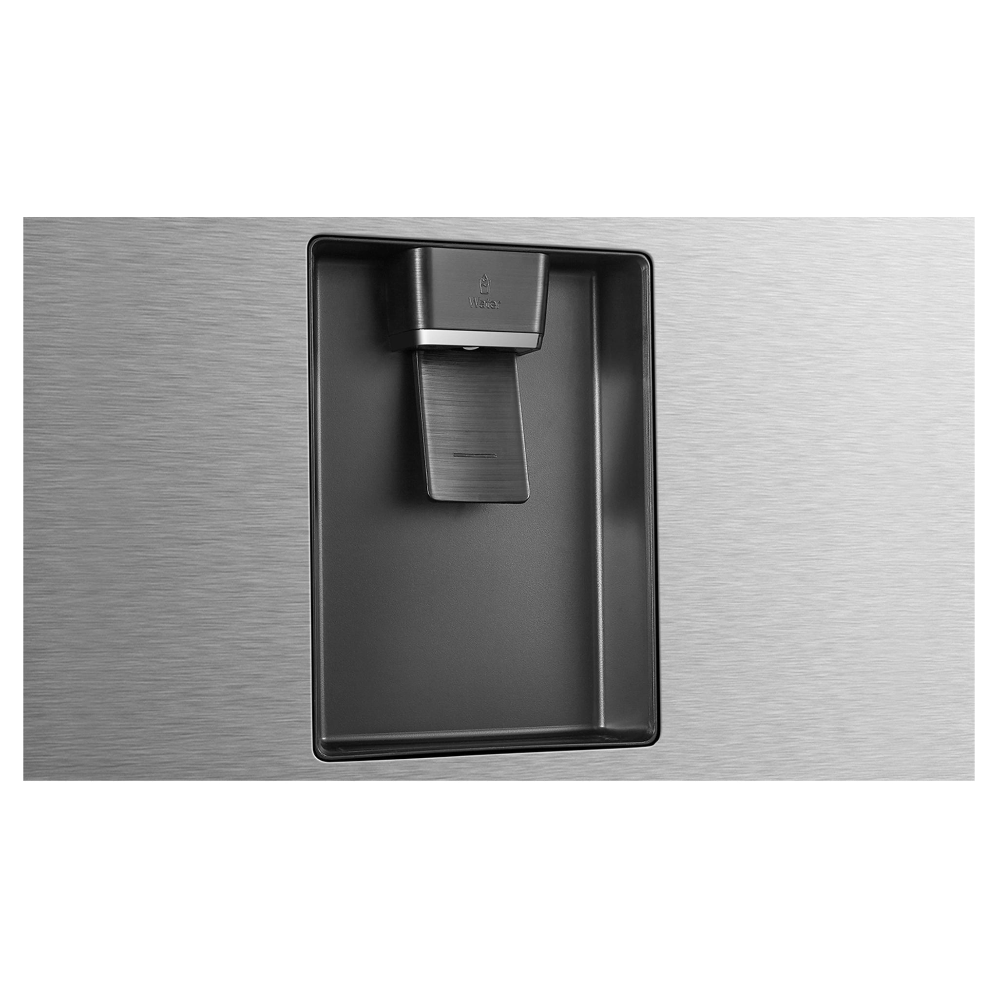 Hisense 496L Top Mount Fridge Stainless Steel HRTF496SW, Water Dispenser View