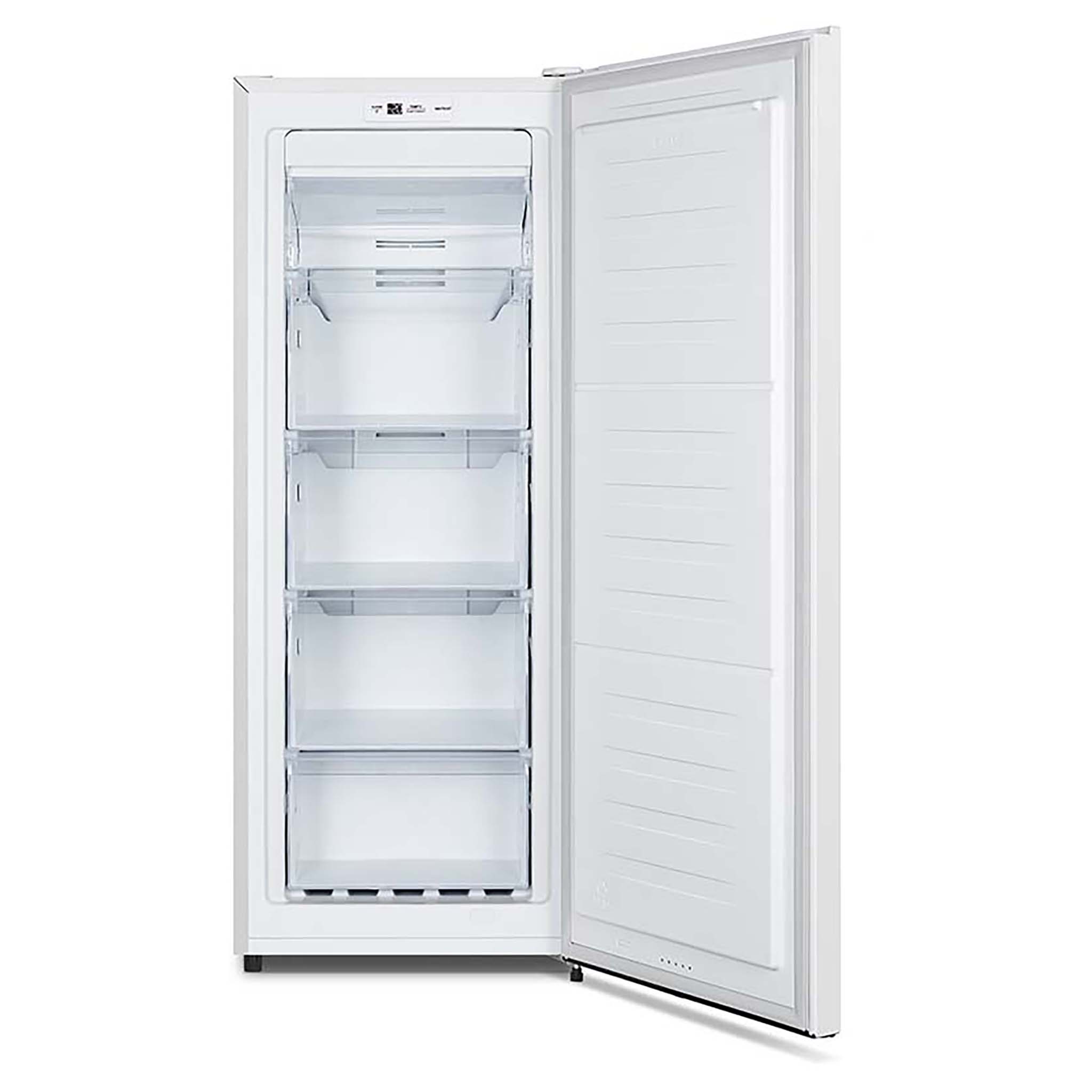Hisense 155L White 1-Door Freezer HRVF155, Left Side Open Door View