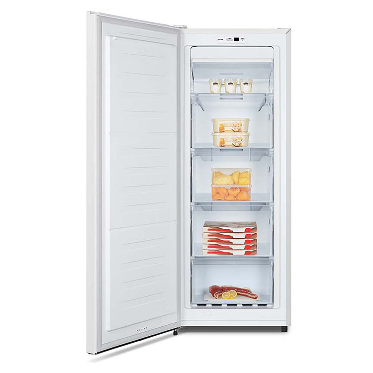 Hisense 155L White 1-Door Freezer HRVF155, Right Side Open Door With Food