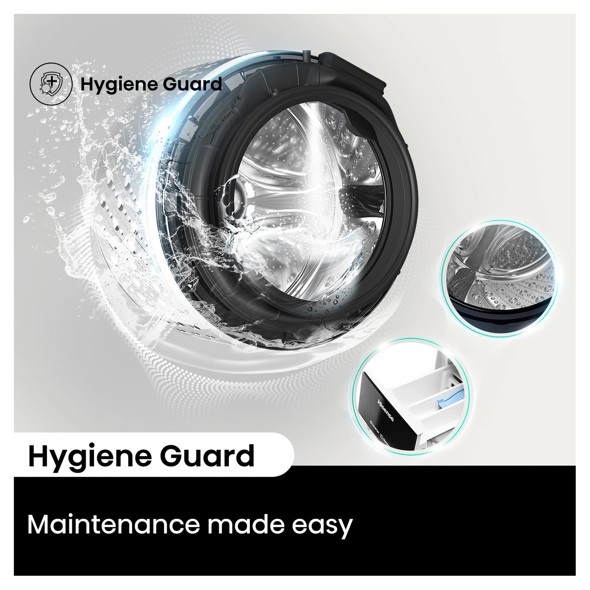 Hisense 8.5Kg Series 3 Front Load Washer HWF3S8514X, Features