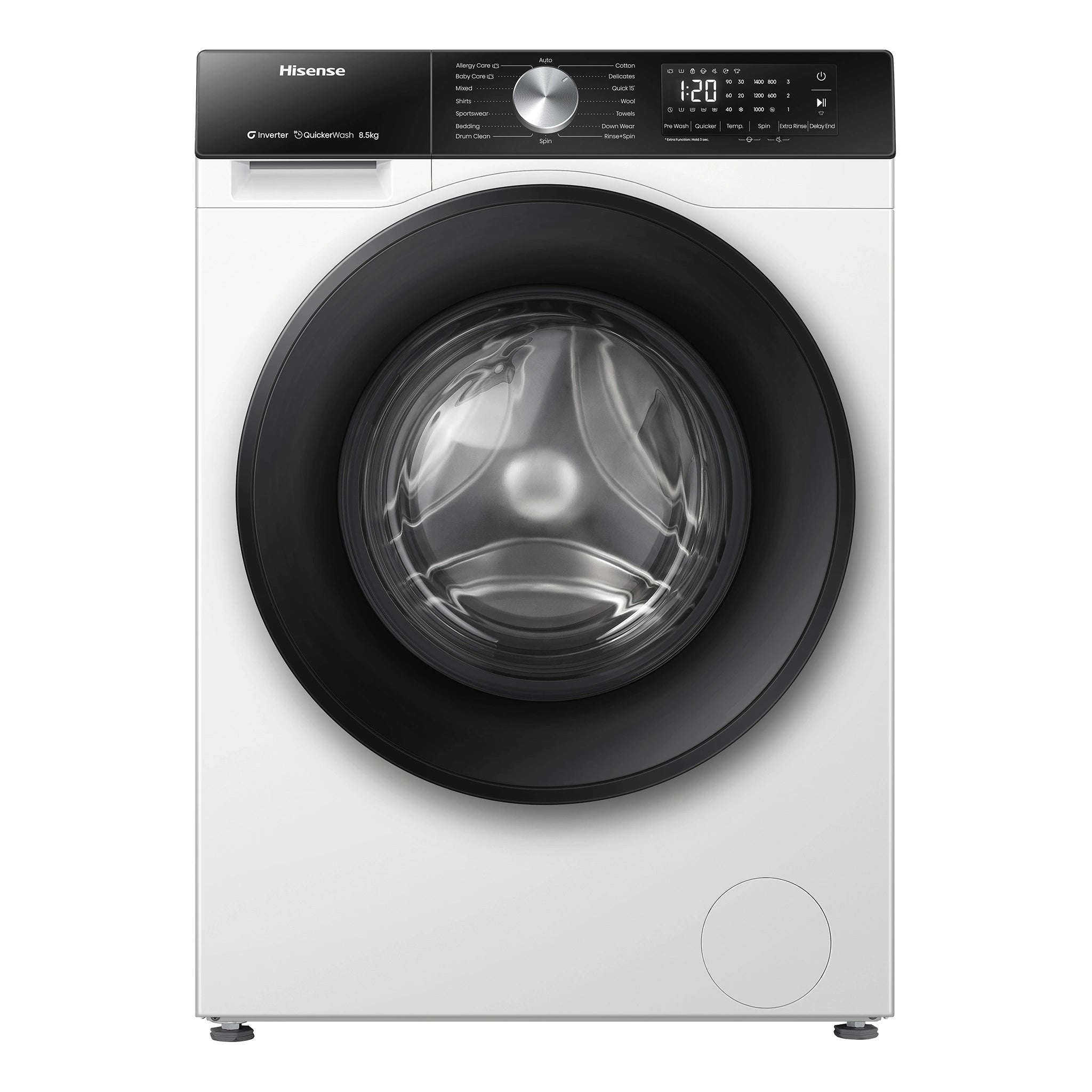 Hisense 8.5kg Series 3 Front Load Washing Machine HWF3S8514, Front View