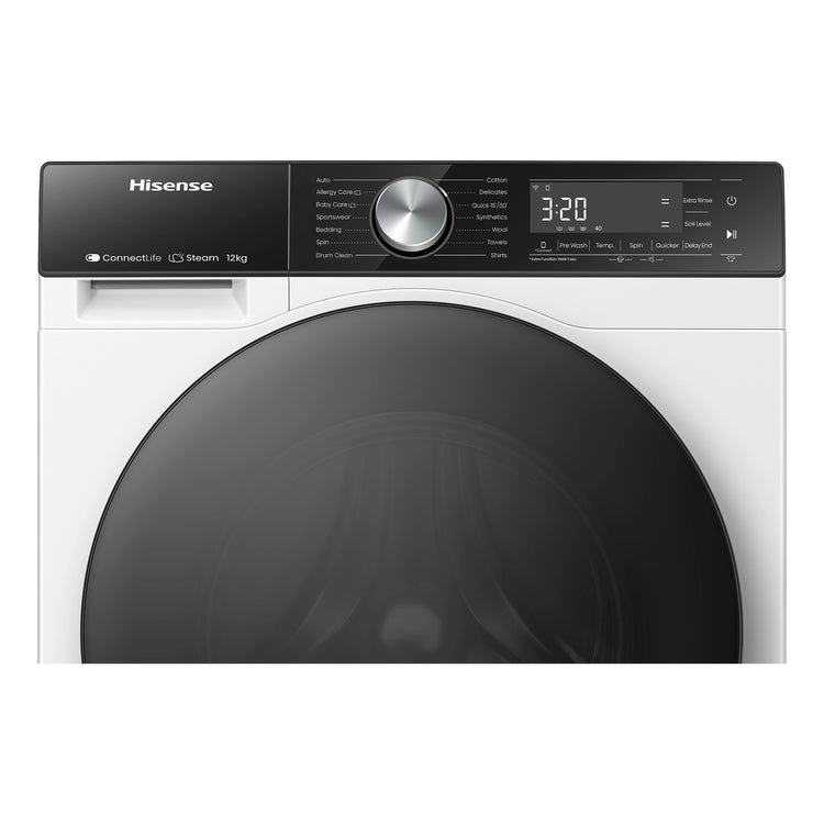 Hisense 12kg Series 5 Front Load Washing Machine HWF5S1214, Control Panel View