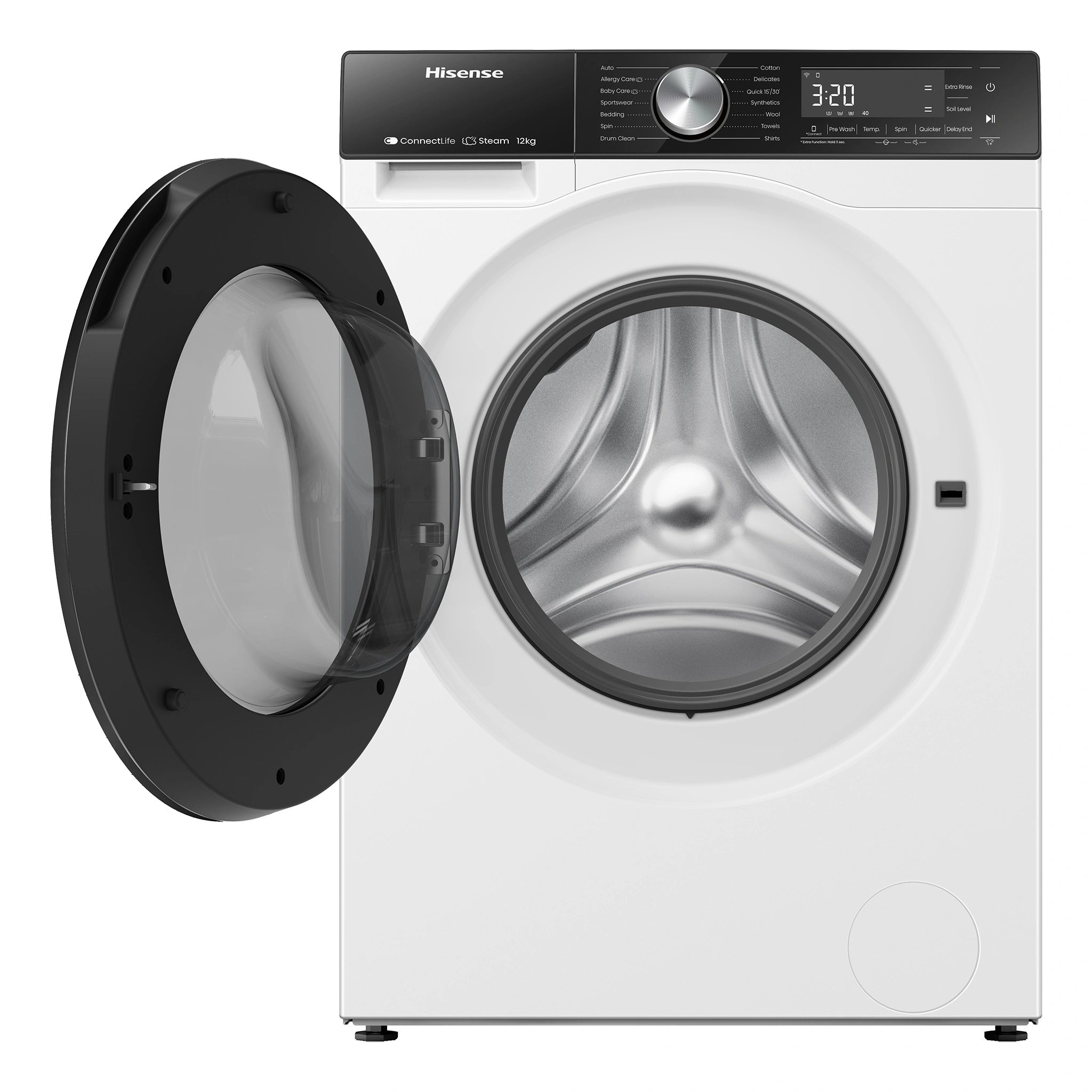 Hisense 12kg Series 5 Front Load Washing Machine HWF5S1214, Front View With Door Open