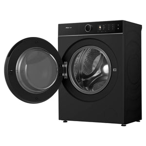Hisense 10kg Series 8i Charcoal Black Front Load Washing Machine HWF8I1015BX, Right Side Open Door View