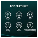Hisense HWF8I1015BX 10kg Series 8i Charcoal Black Front Load Washing Machine