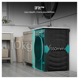 Hisense 10kg Series 8i Charcoal Black Front Load Washing Machine HWF8I1015BX, iFit Feature View