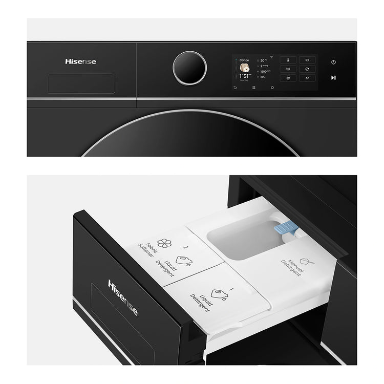 Hisense 8i Series 10kg Front Load Washer HWF8I1015B, Controls