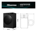 Hisense HWF8I1015B 8i Series 10kg Front Load Washer
