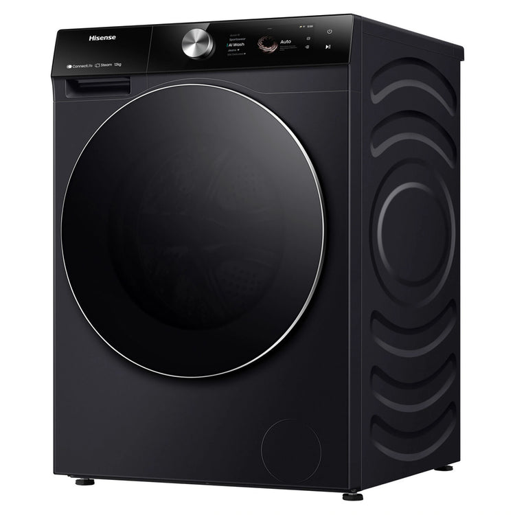 Hisense 12kg Series 9 Charcoal Black Front Load Washer HWF9S1214BX, Right Side View