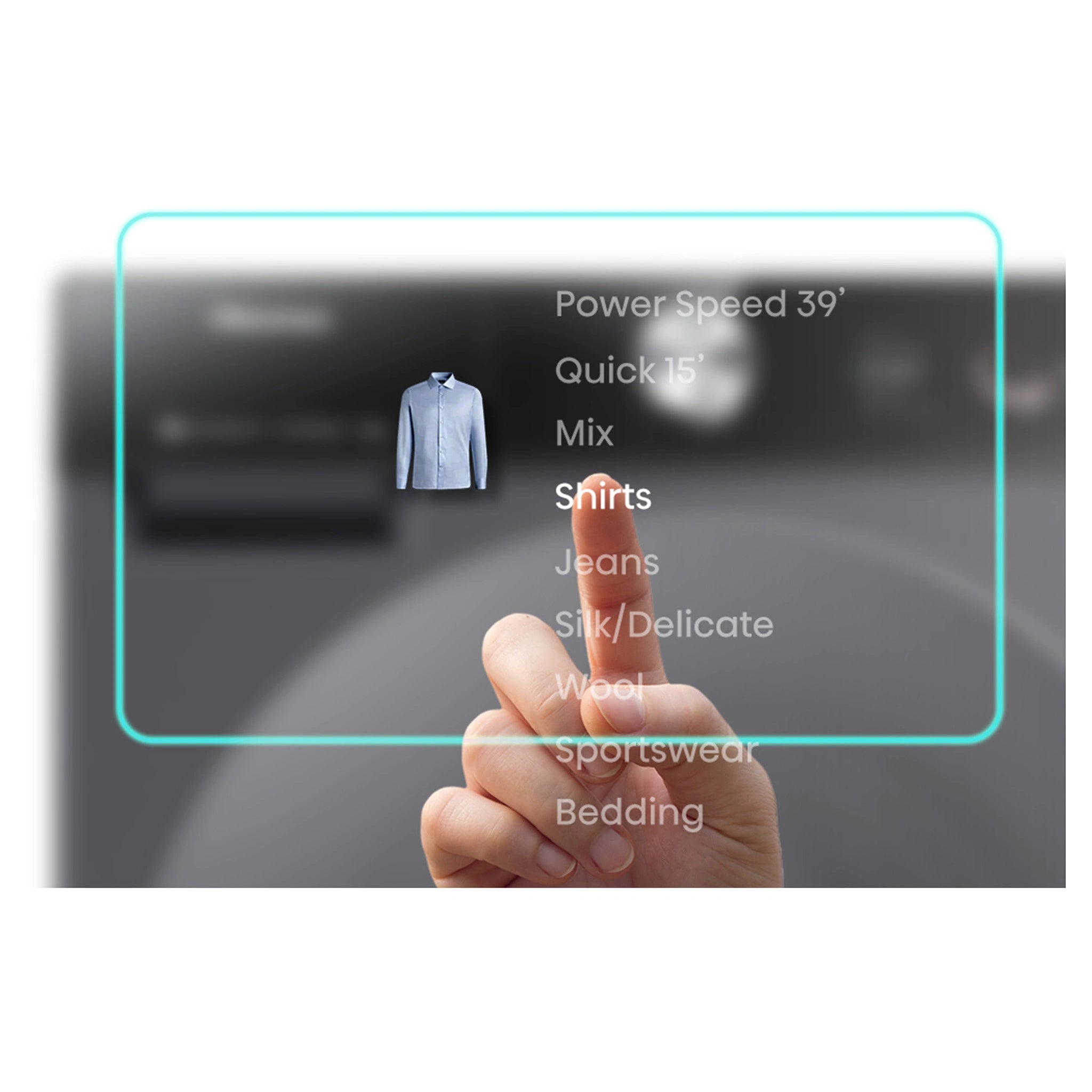 Hisense 12kg Series 9 Charcoal Black Front Load Washer HWF9S1214BX, Wash Cycle Feature View