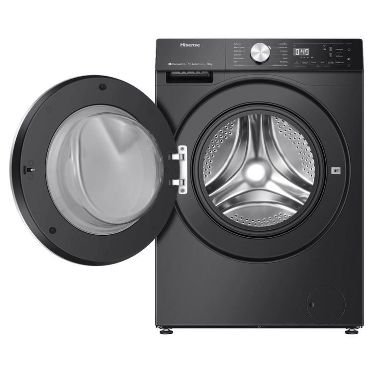 Hisense 10kg Series 7 Front Load Washing Machine HWFS1015AB, Front Door Open View