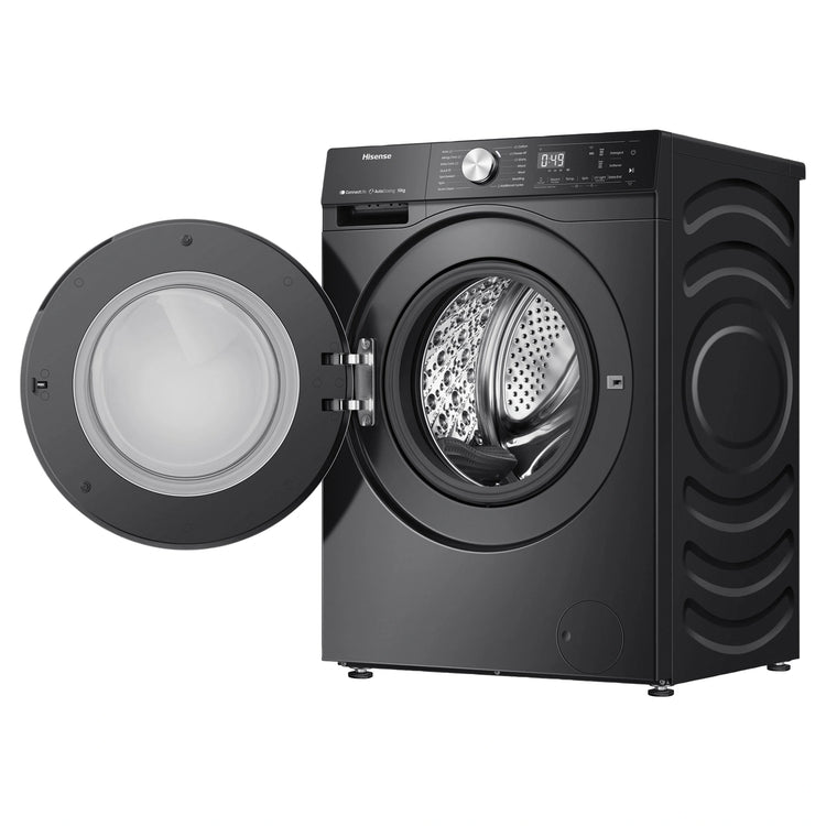 Hisense 10kg Series 7 Front Load Washing Machine HWFS1015AB, Right Side Door Open View