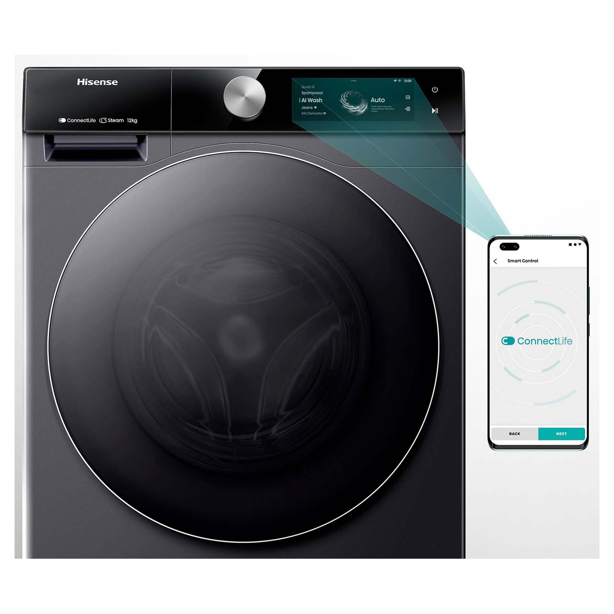 Hisense 12kg Series 9 Front Load Washing Machine HWFS1214PB, Features
