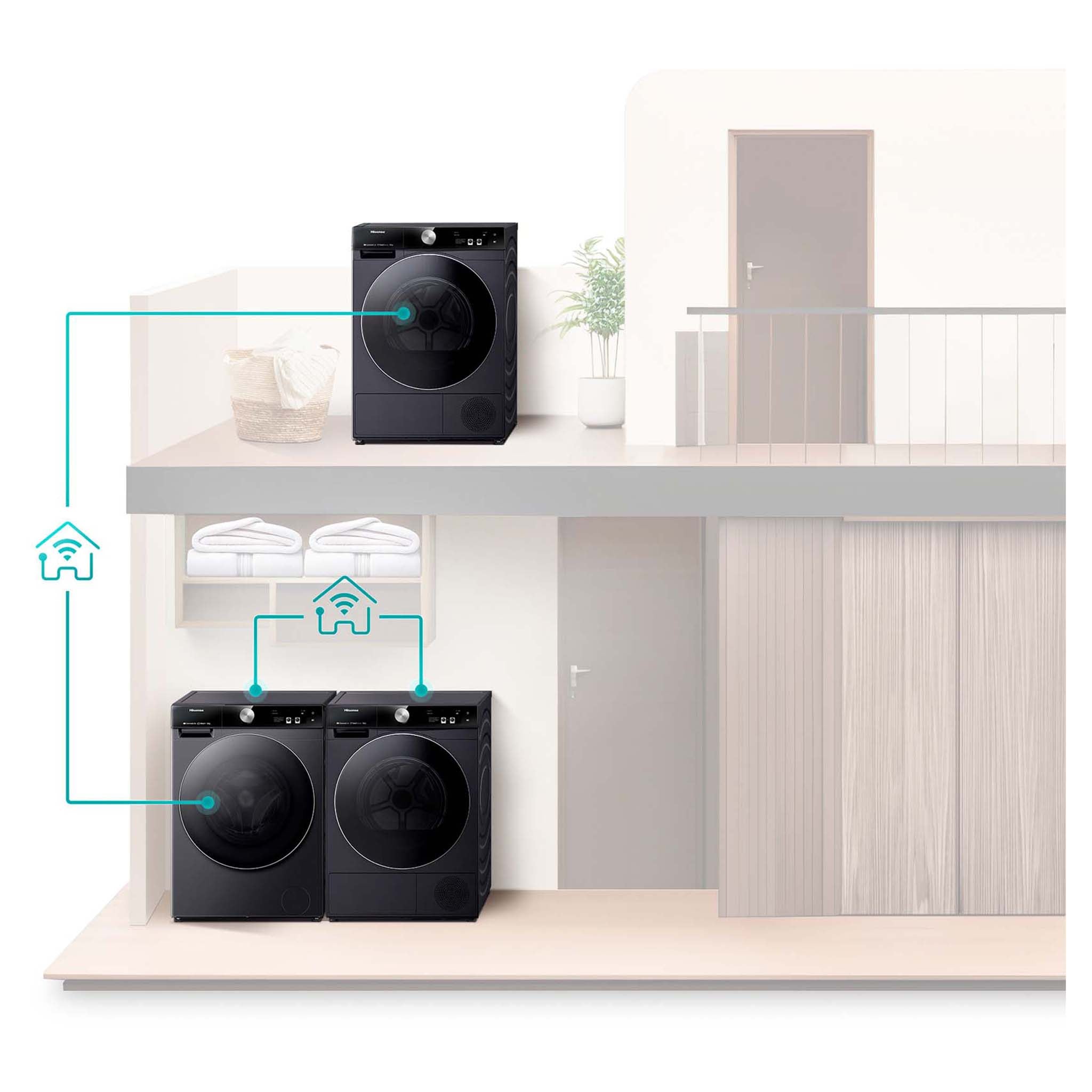 Hisense 12kg Series 9 Front Load Washing Machine HWFS1214PB, Lifestyle