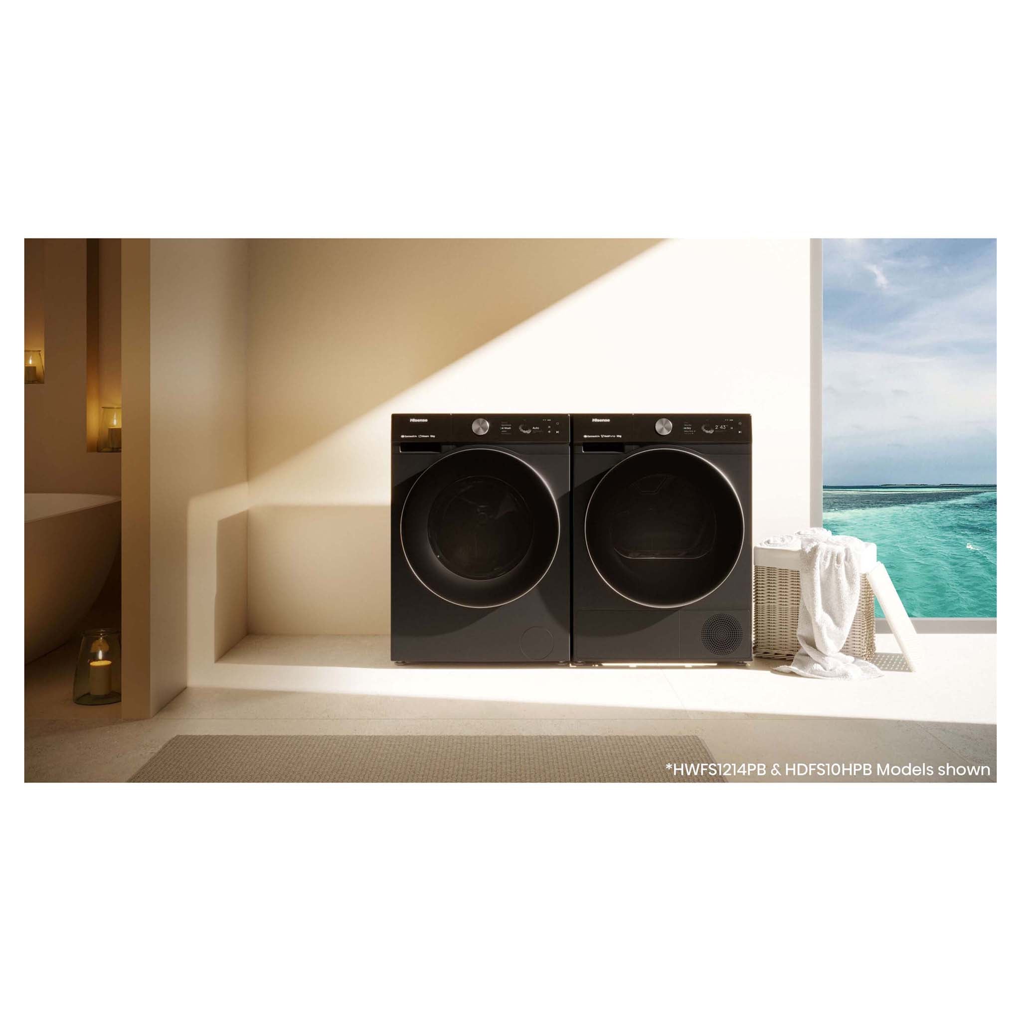 Hisense 12kg Series 9 Front Load Washing Machine HWFS1214PB, Lifestyle