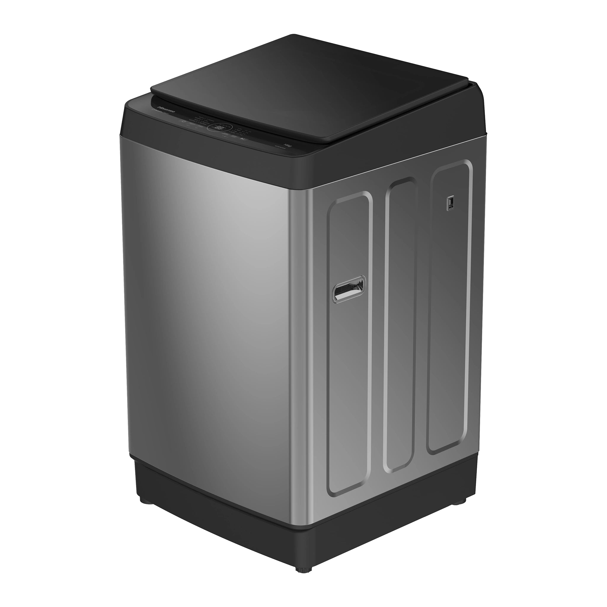 Hisense 8 kg TopLoad Washer – Black HWT3K8065B, Right Side View