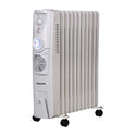 Heller HOCH11FT 2400W 11 Fin Electric Oil Heater w/ Timer