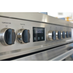Haier 90cm Freestanding Dual Fuel Cooker HOR90S9MSX1, Control Panel View