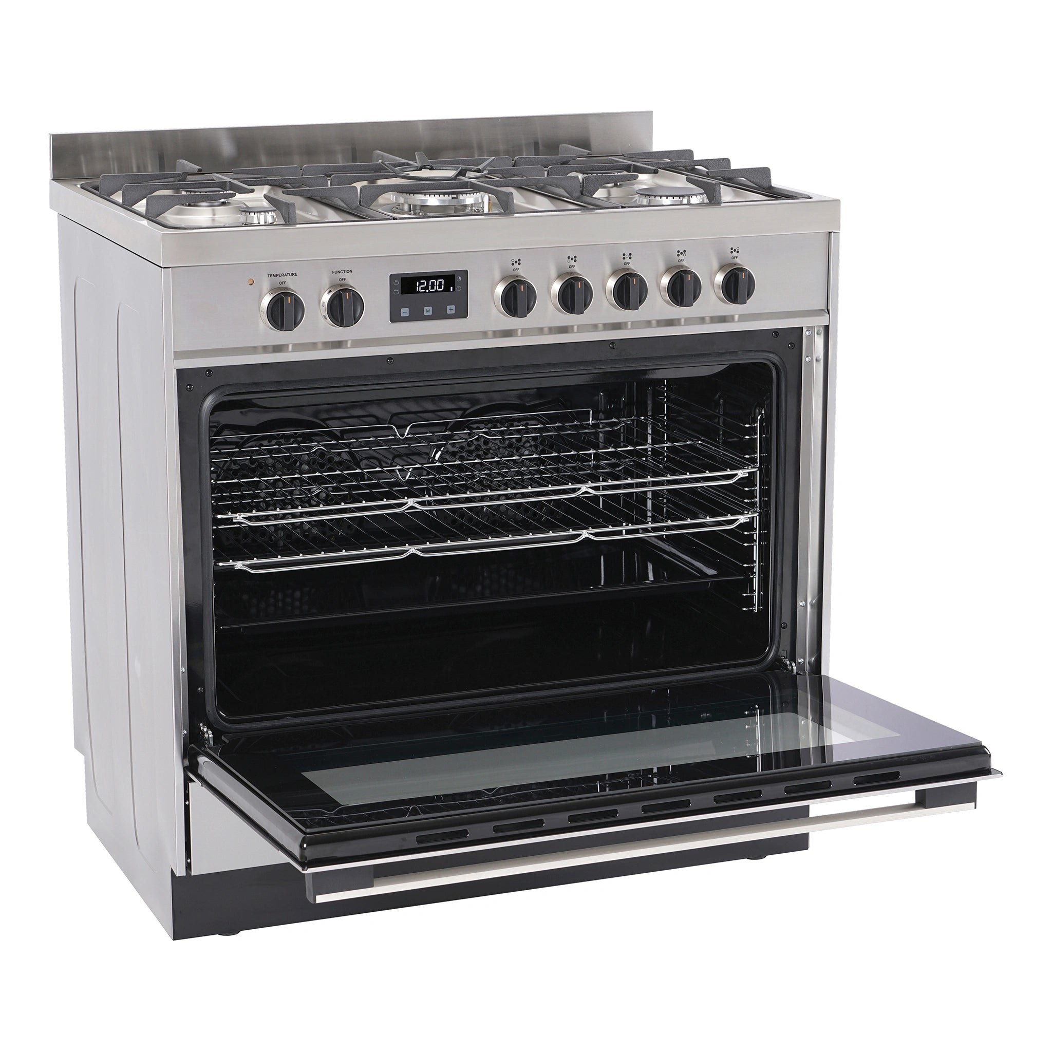 Haier 90cm Freestanding Dual Fuel Cooker HOR90S9MSX1, Door Open Timer On