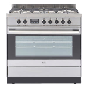 Haier 90cm Freestanding Dual Fuel Cooker HOR90S9MSX1, Front View