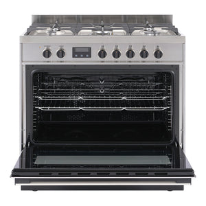 Haier 90cm Freestanding Dual Fuel Cooker HOR90S9MSX1, Front View
