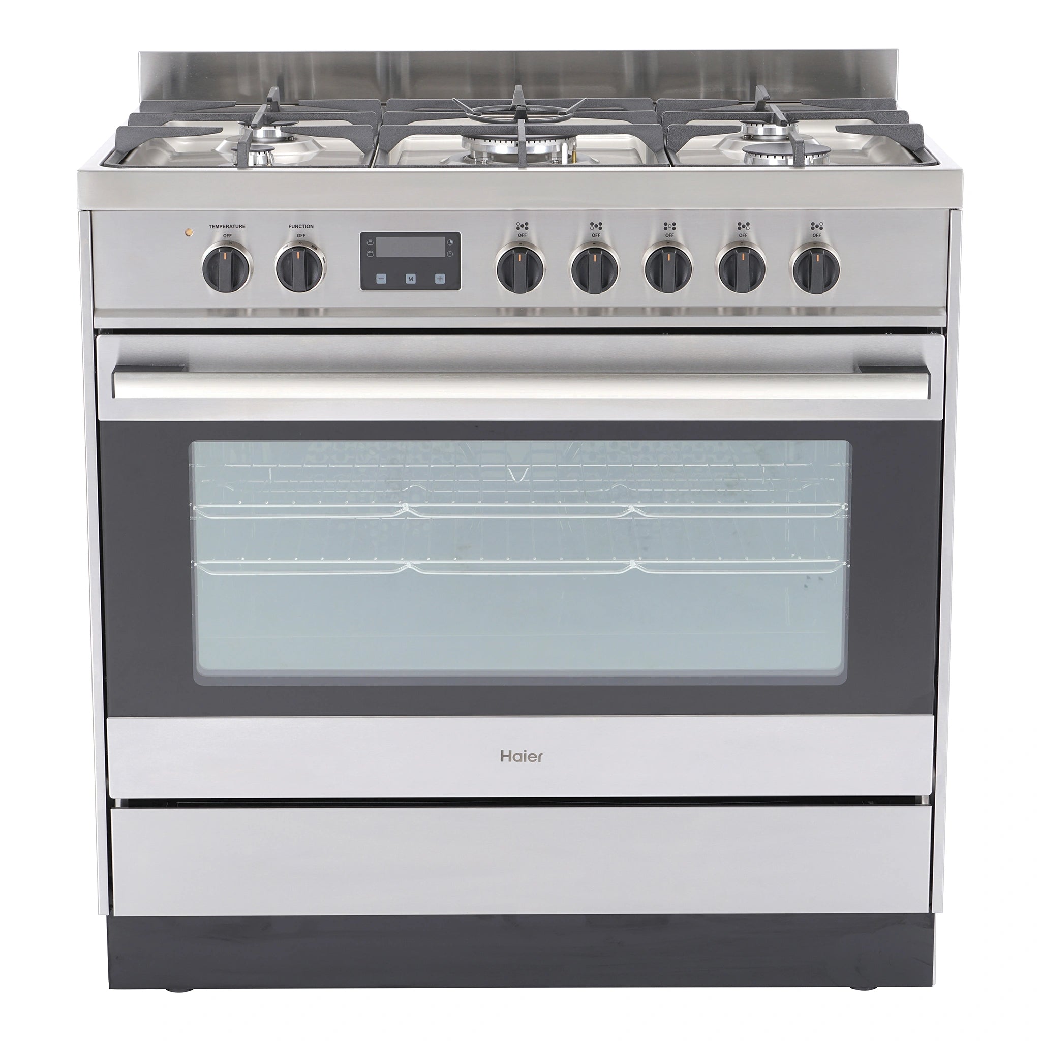 Haier 90cm Freestanding Dual Fuel Cooker HOR90S9MSX1, Timer Off