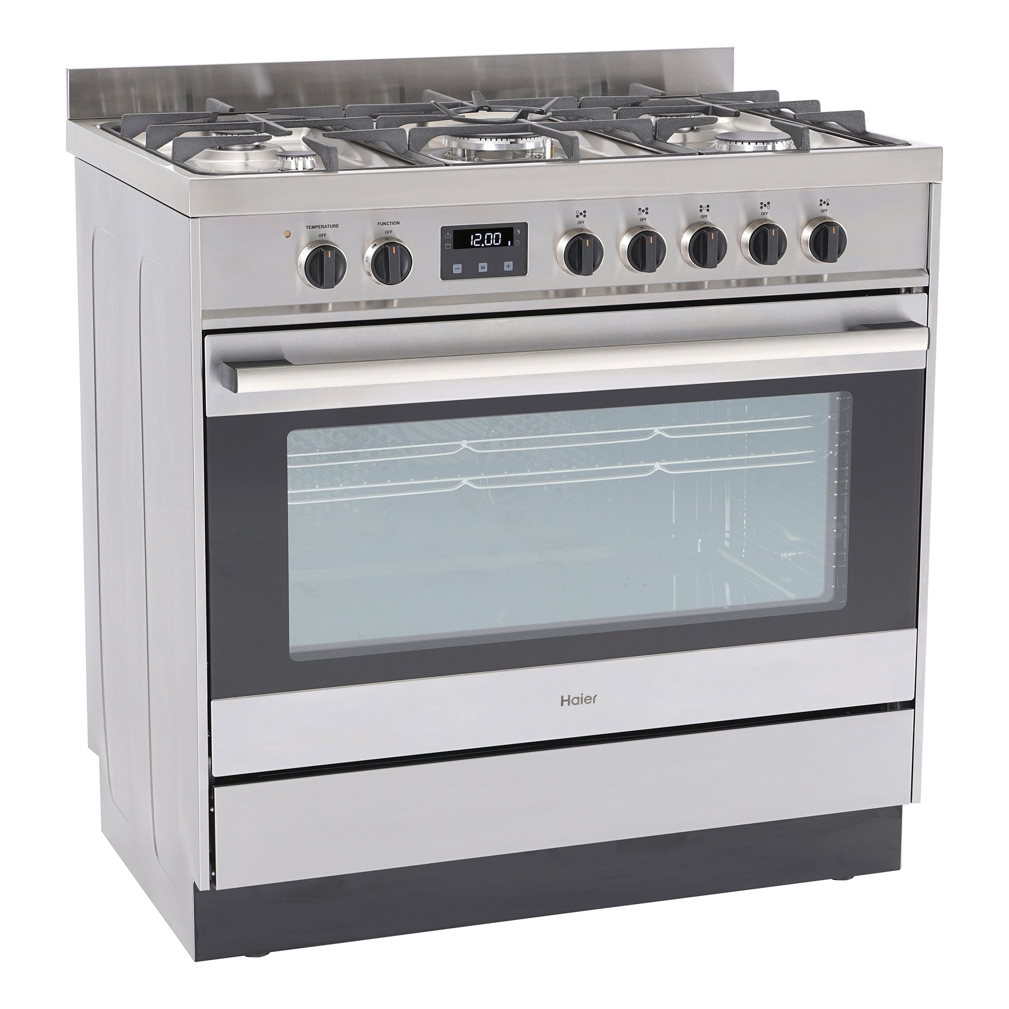 Haier 90cm Freestanding Dual Fuel Cooker HOR90S9MSX1, Timer On