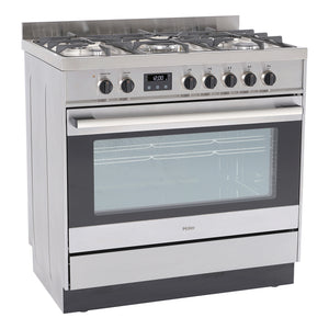 Haier 90cm Freestanding Dual Fuel Cooker HOR90S9MSX1, Timer On