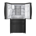 Hisense 701L French Door Fridge Black HR6FDFF701BW, Top open