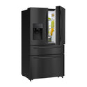 Hisense 701L French Door Fridge Black HR6FDFF701BW, Front right view with top open