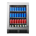 Hisense HRBC140 140 Can Beverage Chiller, Front view full of bottles