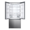 Haier HRF520FS 493L French Door Fridge Satina Silver, Front view with all doors open