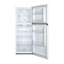Hisense HRTF205 205L Top Mount Fridge White, Front view with doors open