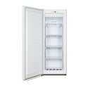 Hisense 155L Upright Freezer White HRVF155, Front view with door open
