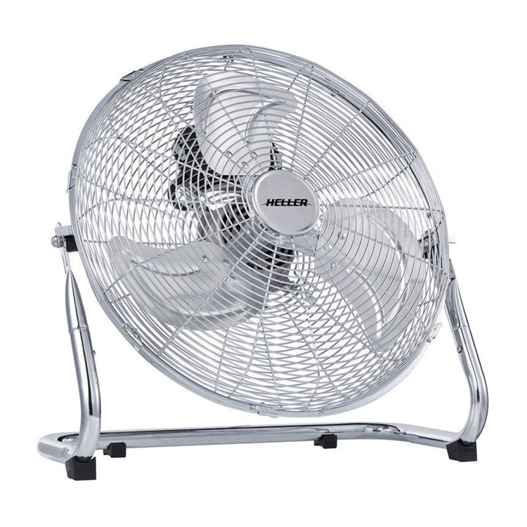 Heller HVF45CH 45cm Chrome High-Velocity Floor Fan