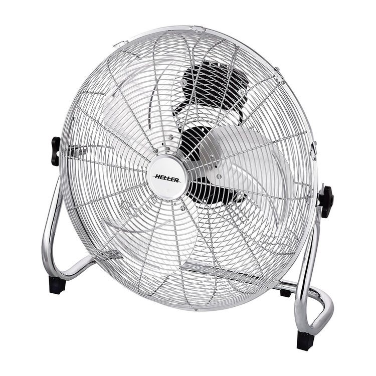 Heller HVF45CH 45cm Chrome High-Velocity Floor Fan